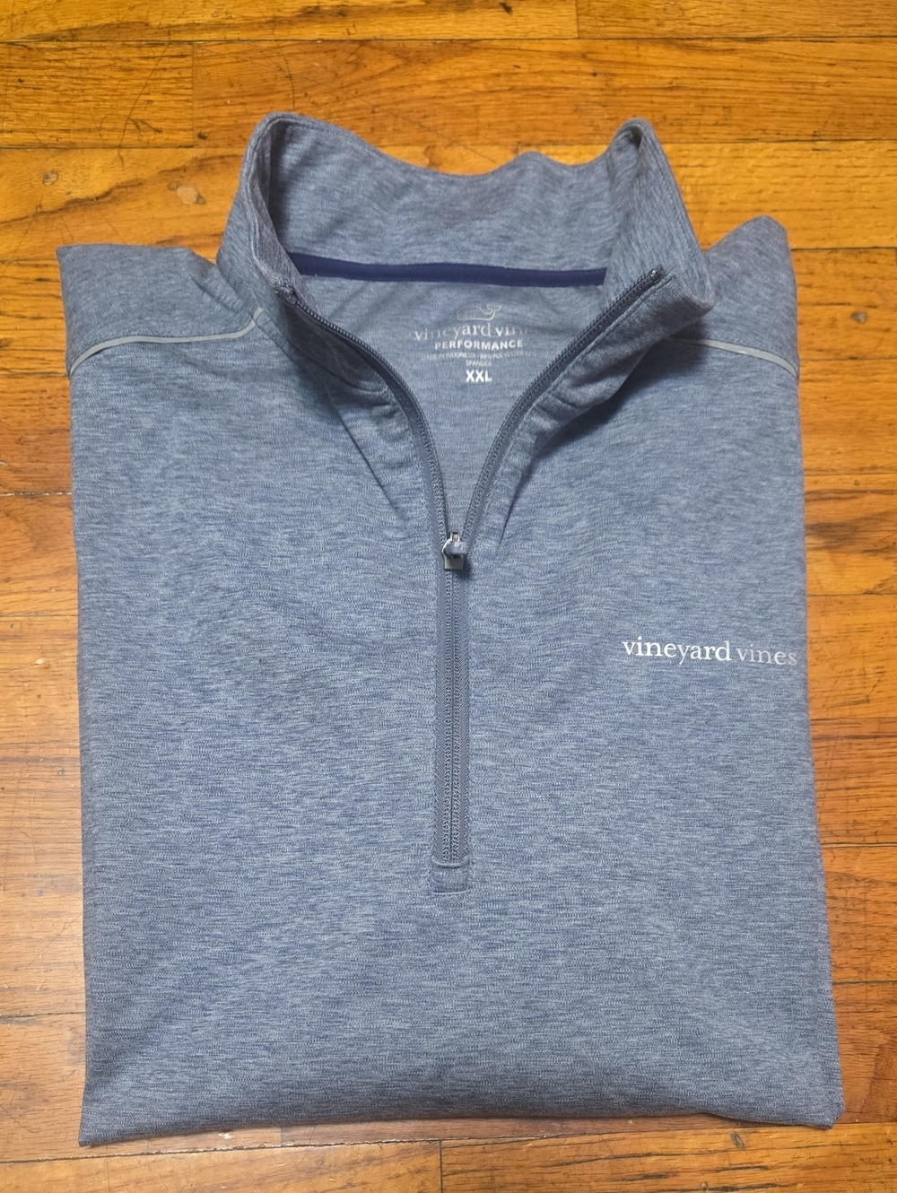 Vineyard Vines 1/4 Zip Long Sleeve Performance Pullover Men's XXL Blue